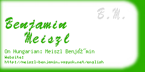 benjamin meiszl business card